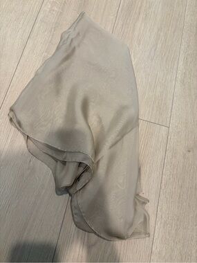 Light Taupe Sheer Chiffon Scarf Wrap - Women Accessories